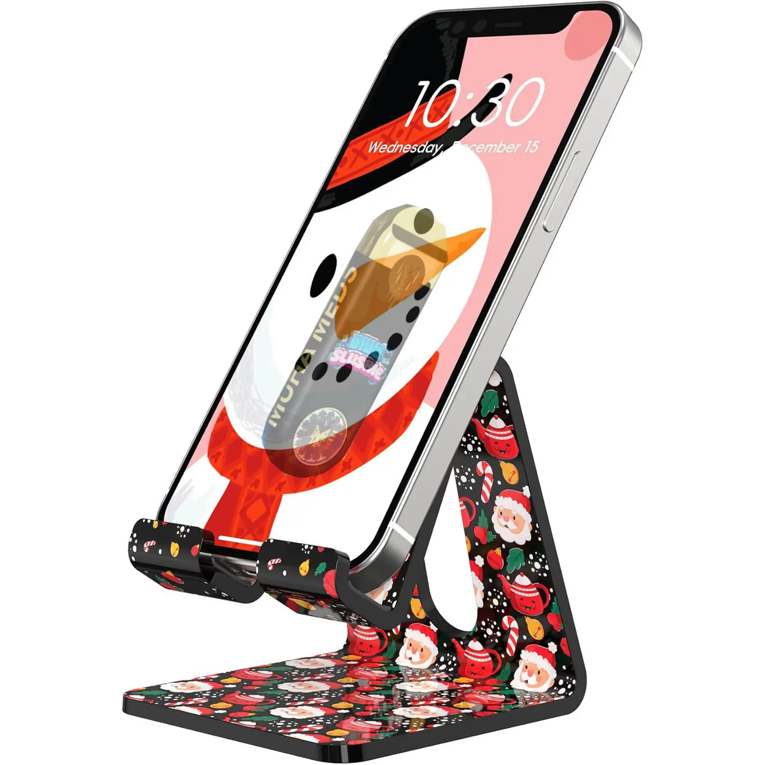 Muha Meds Gen3th Adjustable Cell Phone Stand 360 Rotating Foldable Desktop | Cellphone Stand with Anti-Slip Base Portable Phone Holder for Apple iPhone 17 16 15 14 13 Pro Max Samsung All Smart Phones, iPad Smartphone Folding Mount