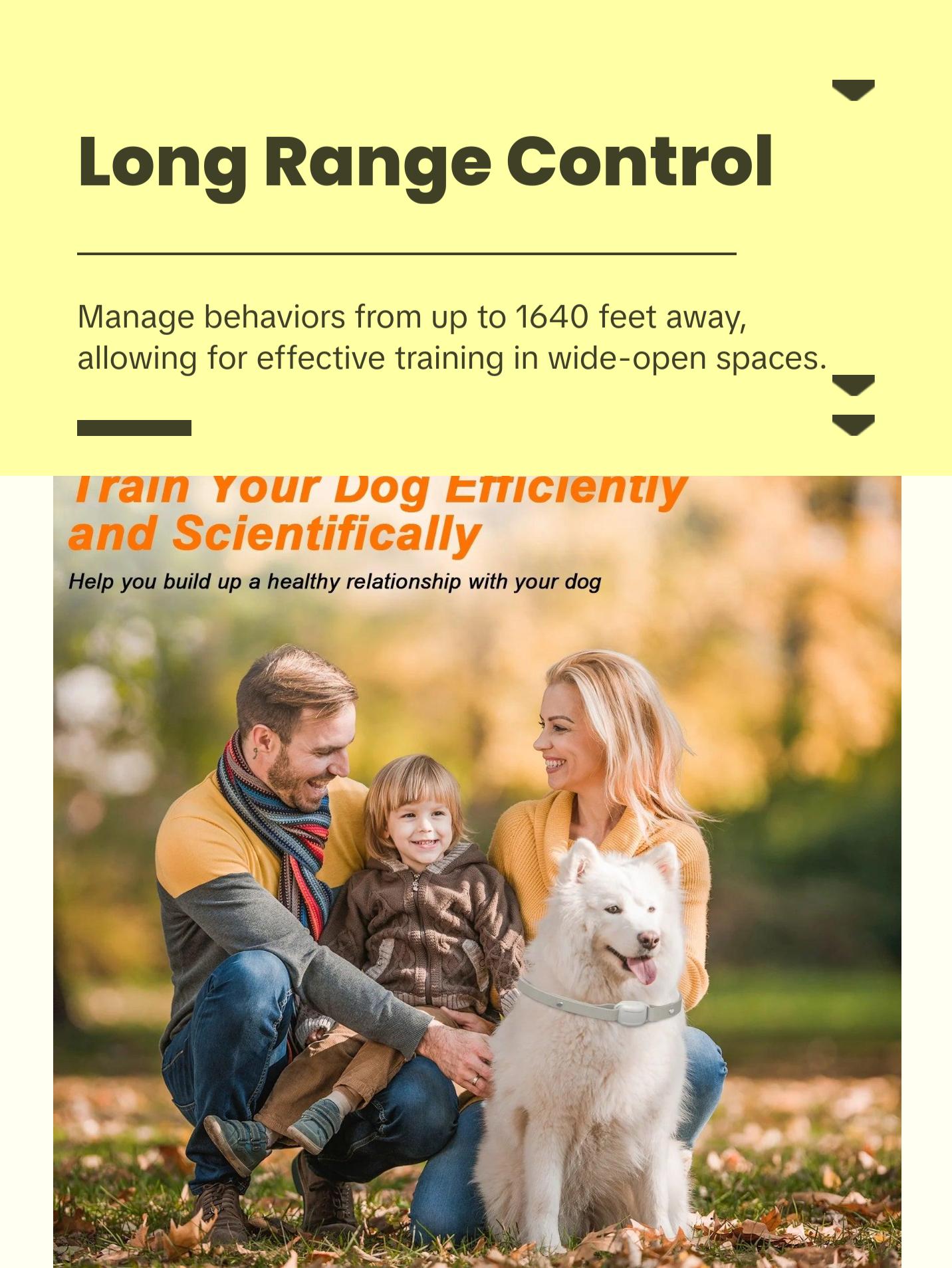 Dog Shock Collar, Dog Training Collar with Remote, Shock Collar for Dogs with Beep, Vibration, Safe Shock, Rechargeable Waterproof Dog Collar for Small Medium Large Dogs