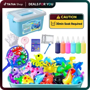Nfutreon Magic Water Elf DIY Kit Grow Gel Fairy Animals STEM Educational Toys for Kids Creative Birthday Gifts Party Favors Family Friendly Science Project