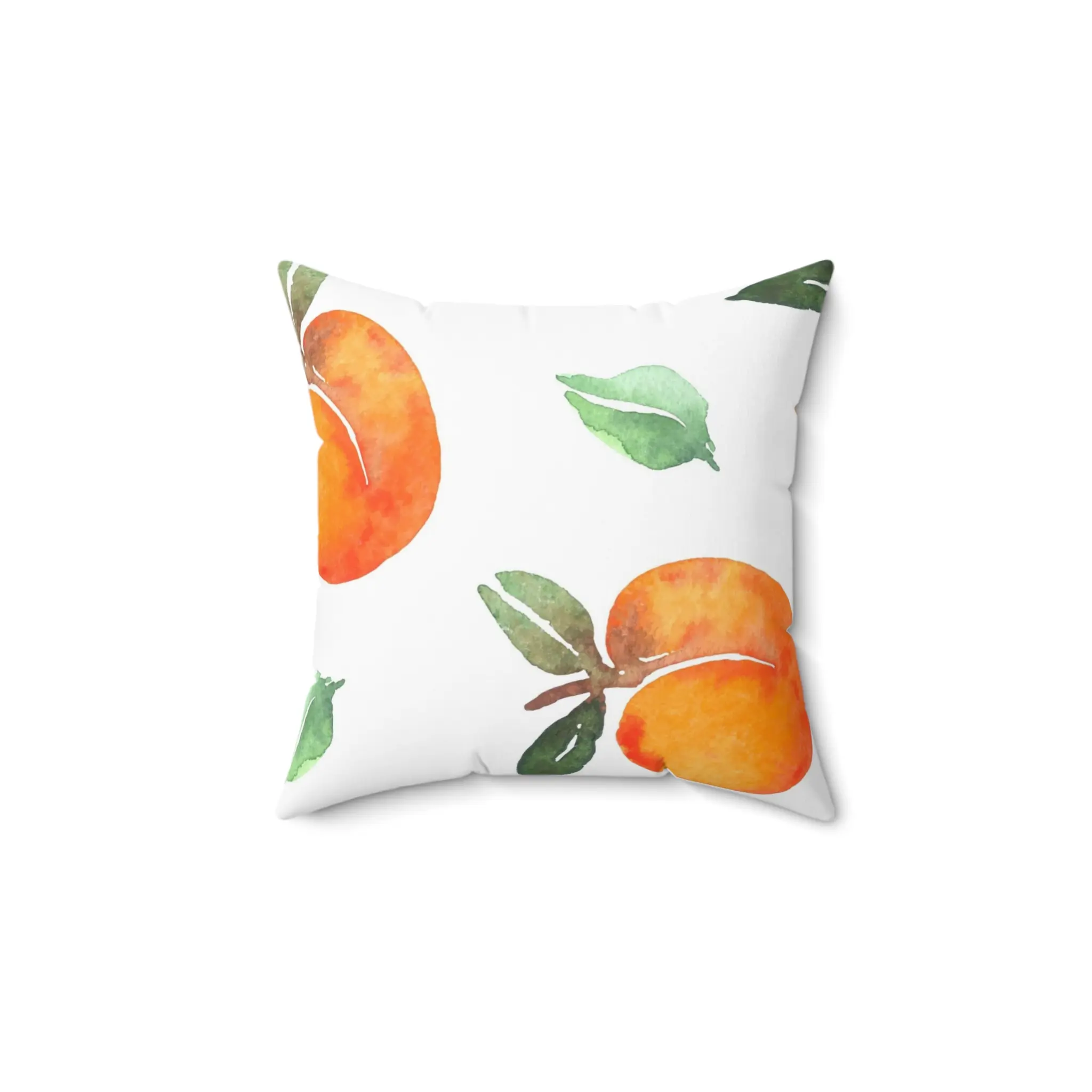 🍑 Vibrant Fruit Decor Pillow - Cozy Peach Watercolor Cushion