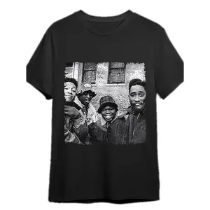 Juice 90old Tupac 90s Hip Hop Movie Graphic T-Shirt Men's Unique Retro Rap Casual Cast Photo Print Short Sleeve Tee Streetwear Cotton