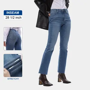 MID RISE BOOTCUT DENIM JEANS Bottoms Casual Everyday Fit Spandex Womenswear Everyday Basic Minimalist Style