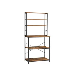 Coffee Bar with 6-Tier Shelves 15.7 x 31.5 x 65.7 Inches