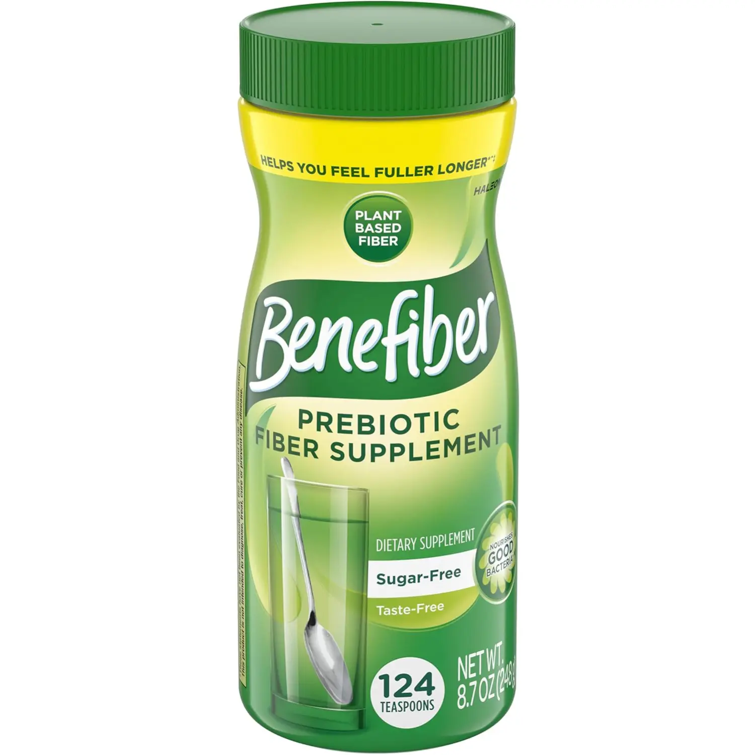 Prebiotic Fiber Supplement Powder for Digestive Health Unflavored Daily Gut Health Support 124 Teaspoons 8.7 Ounces