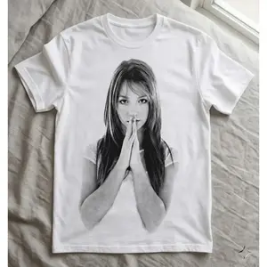 Vintage Pop Icon Graphic Tee Aesthetic Y2K Shirt | Retro Celebrity Style T-Shirt | Minimal Black White Portrait Tee | 90s 2000s Fashion Outfit | Streetwear Trend | Gift for Pop Culture Lovers