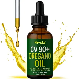 Oregano Oil Drops 90%+ Carvacrol – 50% More Potent Formula for Seasonal Wellness – Great Tasting, Lab-Tested, Natural Herbal Supplement, 1 oz Bottle