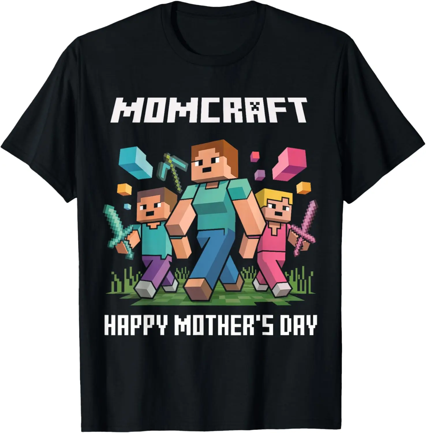 Mom Craft Happy Mother's Day Funny , Minecraft Shirt, Video Game Shirt, Funny Movie Unisex T-Shirt, Gift for Gamers, Gamer Humor Tee