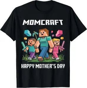 Mom Craft Happy Mother's Day Funny , Minecraft Shirt, Video Game Shirt, Funny Movie Unisex T-Shirt, Gift for Gamers, Gamer Humor Tee