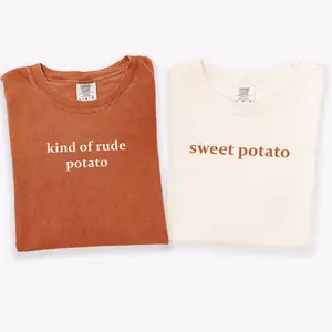 Embroidered Sweet Potato Kind Of Rude Potato, Comfort Colors, Funny Meme Couples Shirt, Matching Family Thanksgiving Shirt, Husband Wife Tee