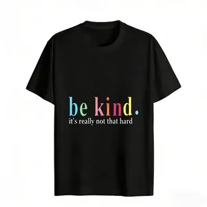 Be Kind It's Really Not That Hard Women's Graphic Tee Casual Streetwear Style Cotton Crew Neck Short Sleeve Fashion T-Shirt For summer Everyday Wear rachel new outfit