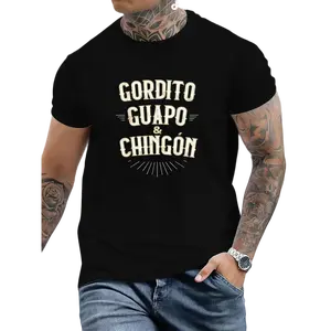Men's Short-Sleeve Casual Sports Tops, Round Neck Streetwear Funny Mexican T-Shirt for Chubby Individuals, Shortsleeve