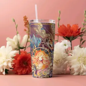 Kawaii Leo Tumbler - Perfect for Your Morning Drinks - Drinkware, Bottle 20 oz skinny