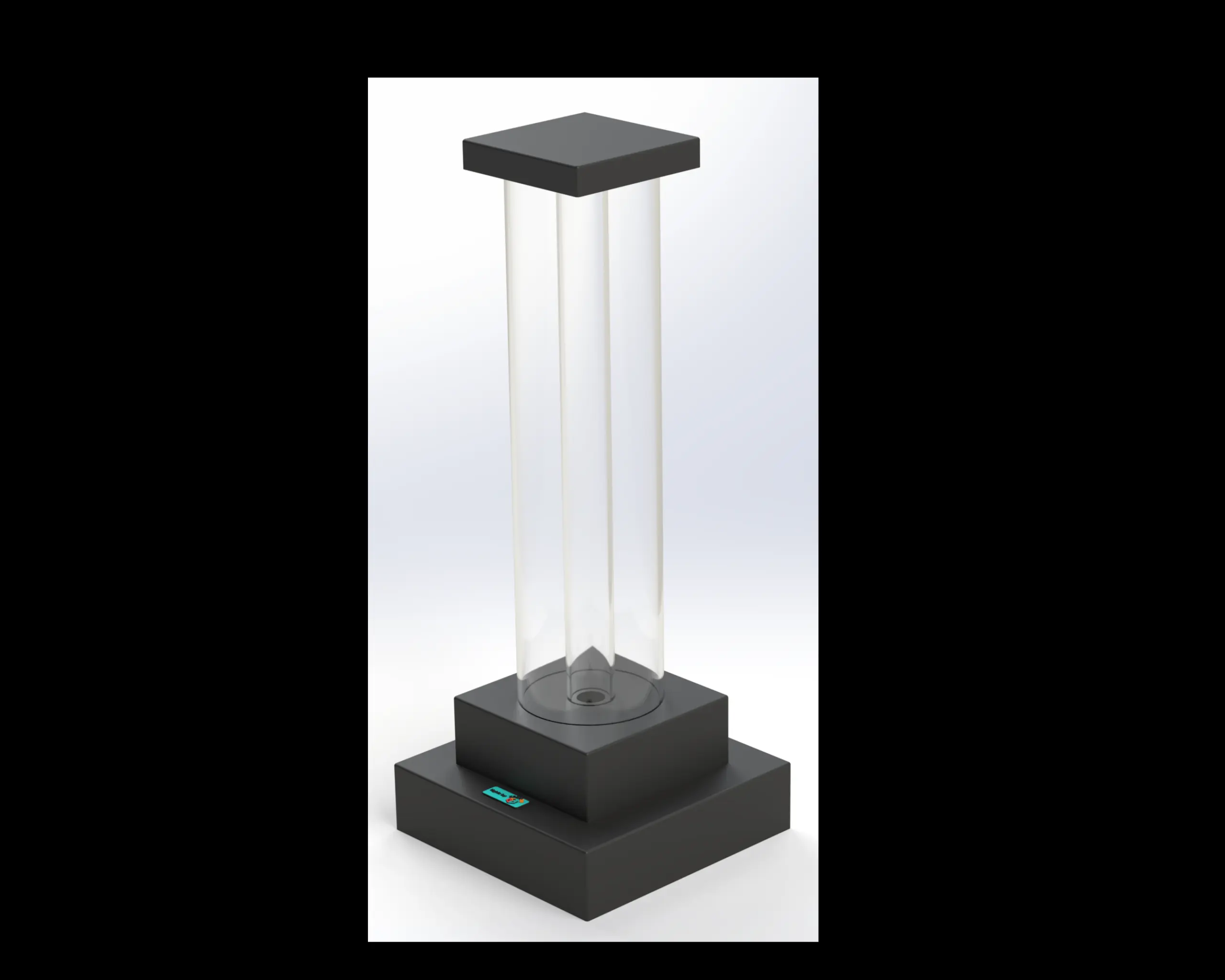 2’  Square Fillable Clear Table LED Light