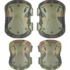 Professional Tactical Combat Knee and Elbow Protective Pads Sets Advanced Tactical Gear Set for Airsoft Paintball Hunting Army Skate Outdoor Sports…