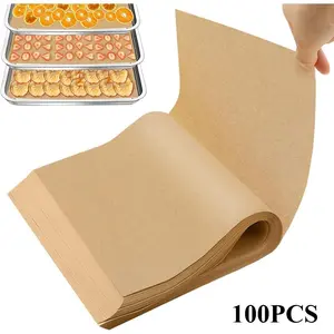 100PC Baking Paper Non-stick Parchment Baking Sheet for Oven Air Fryer Grilling Mat Paper Food Wrapping Paper Baking Tool