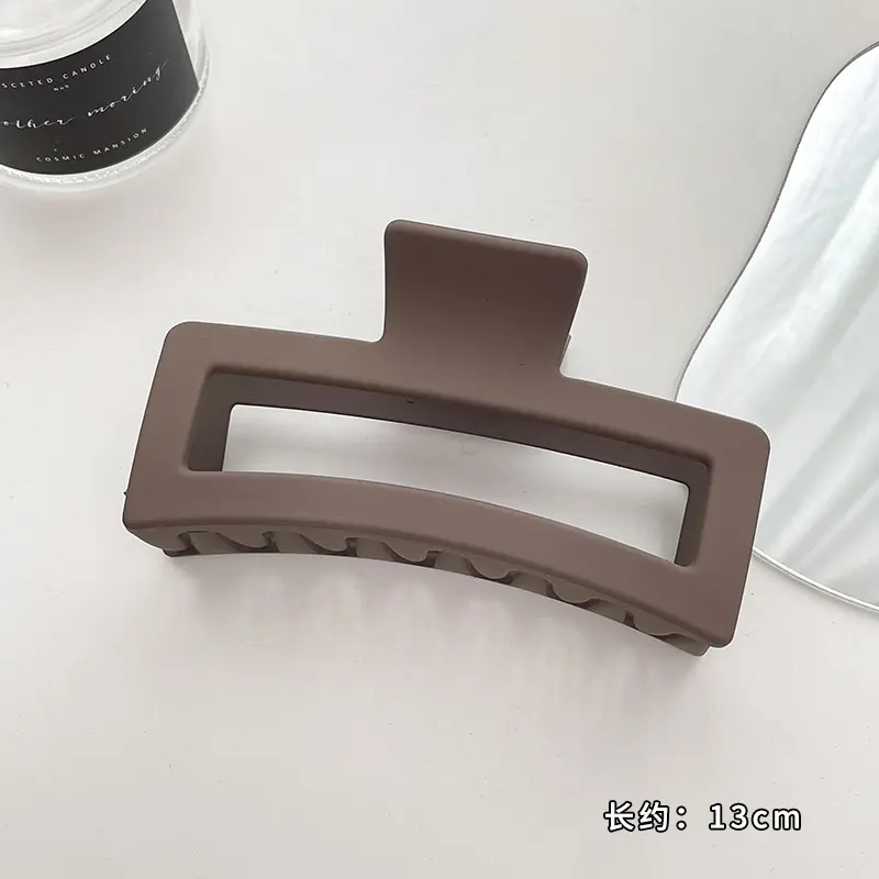 185 # light coffee square clip 13CM#