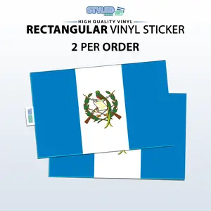 guatemala flag rectangular vinyl STICKER