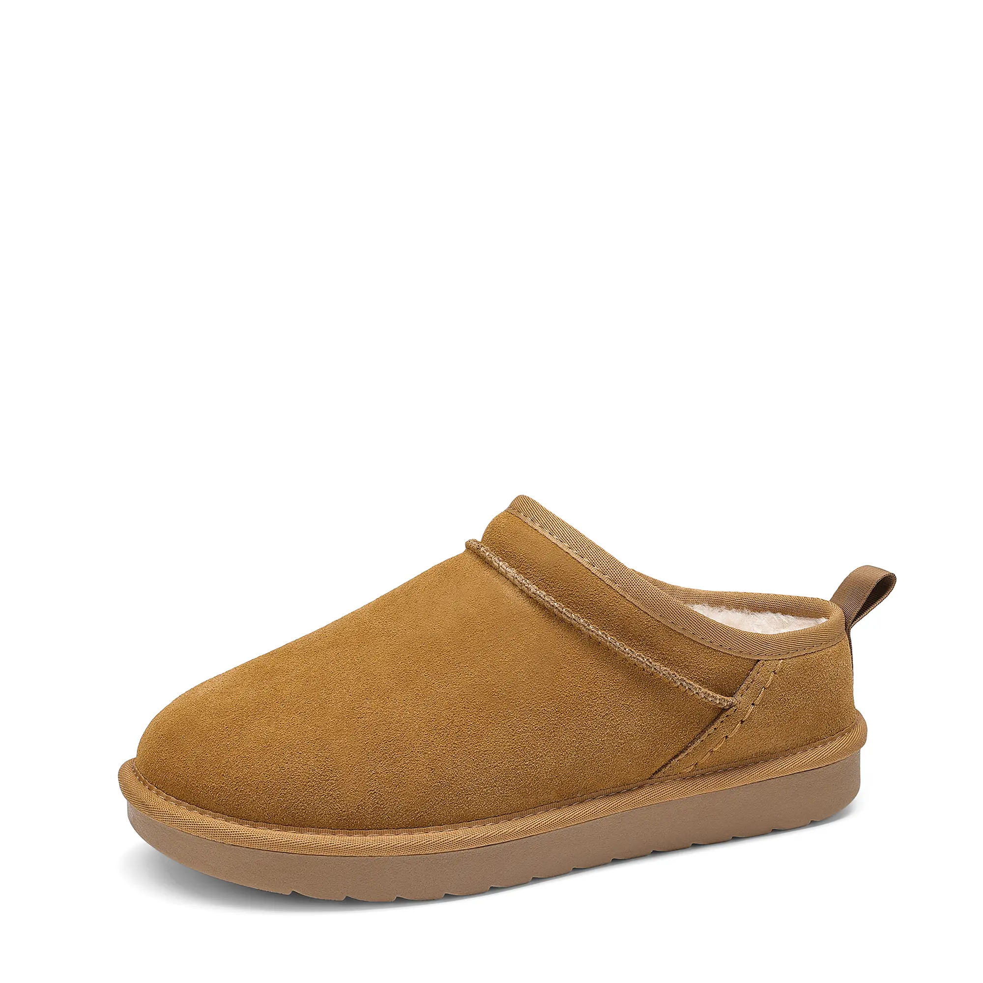 DREAM PAIRS Women's Genuine Suede Slip On Slippers | Indoor Outdoor Slipper Cozy Home Comfy Winter Cute Warm Memory Foam Furry Shoes FuzzyEasy Ankle Boots