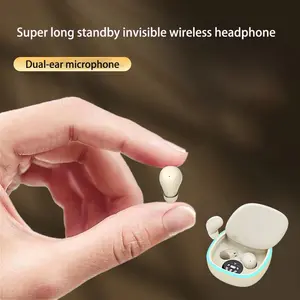 Ultra Small Mini Wireless Earphones, True Wireless, Noise Cancelling, High Fidelity Sound, Touch Control, USB-C Charging, Ideal for Running and Sleep