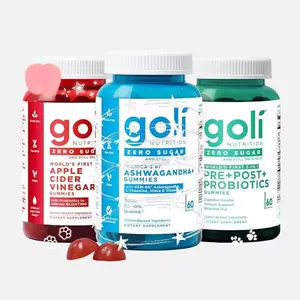 Zero Sugar  Trio Gummies | 3-in-1 Pre Post Probiotic + Apple Cider Vinegar with Vitamin B12, Ashwagandha, L-Theanine & Vitamin D | Gluten-Free, Vegan, Non-GMO, Gelatin-Free