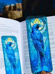 Wise Raven Bookmark – H. Potter Inspired, Raven House claw Art, Unique Gift for Potter heads & Book Lovers traditional bookmark bookish lover