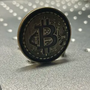 Bitcoin engraved brass coin