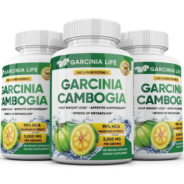 Garcinia Cambogia HCA 95% 3000mg Dietary Supplement 180 Capsules 3 Bottles