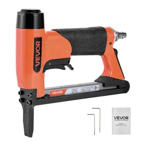 VEVOR Pneumatic Staple Gun, 20 Gauge Long-Nose Upholstery Stapler for 50 Series Fine Wire Staples 1/2-inch Crown 1/4"-5/8" Length, Max 110PCS Loading Air Staple Gun for Upholstering, Woodworking, DIY