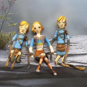 Game Zelda Link Cosplay Dolls Plush Stuffed Doll Abstract Twistable Cotton Figure Room Decoration Party Props