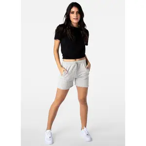 Light Heather | Womens Raw Edge Short