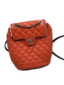Pre-owned CHANEL Vintage Orange Leather Backpack/WJ05723104/3104