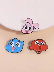 Ah-Gain World Character Enamel Pin Set, Enamel Lapel Pins, Perfect Accessory for Fans, Cartoon Lovers, Soft Collectors, Retro Anime Enthusiasts
