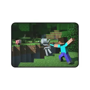 Minecraft Desk Mat, Gaming Desk Pad, Gamer Office Accessories, Computer Desk Decor, Video Game Mouse Pad
