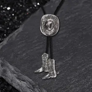 GTHIC Classic Western Cowboy Hat Alloy Bolo Tie for Men Women Simple Versatile Jewelry Accessory Daily Wear