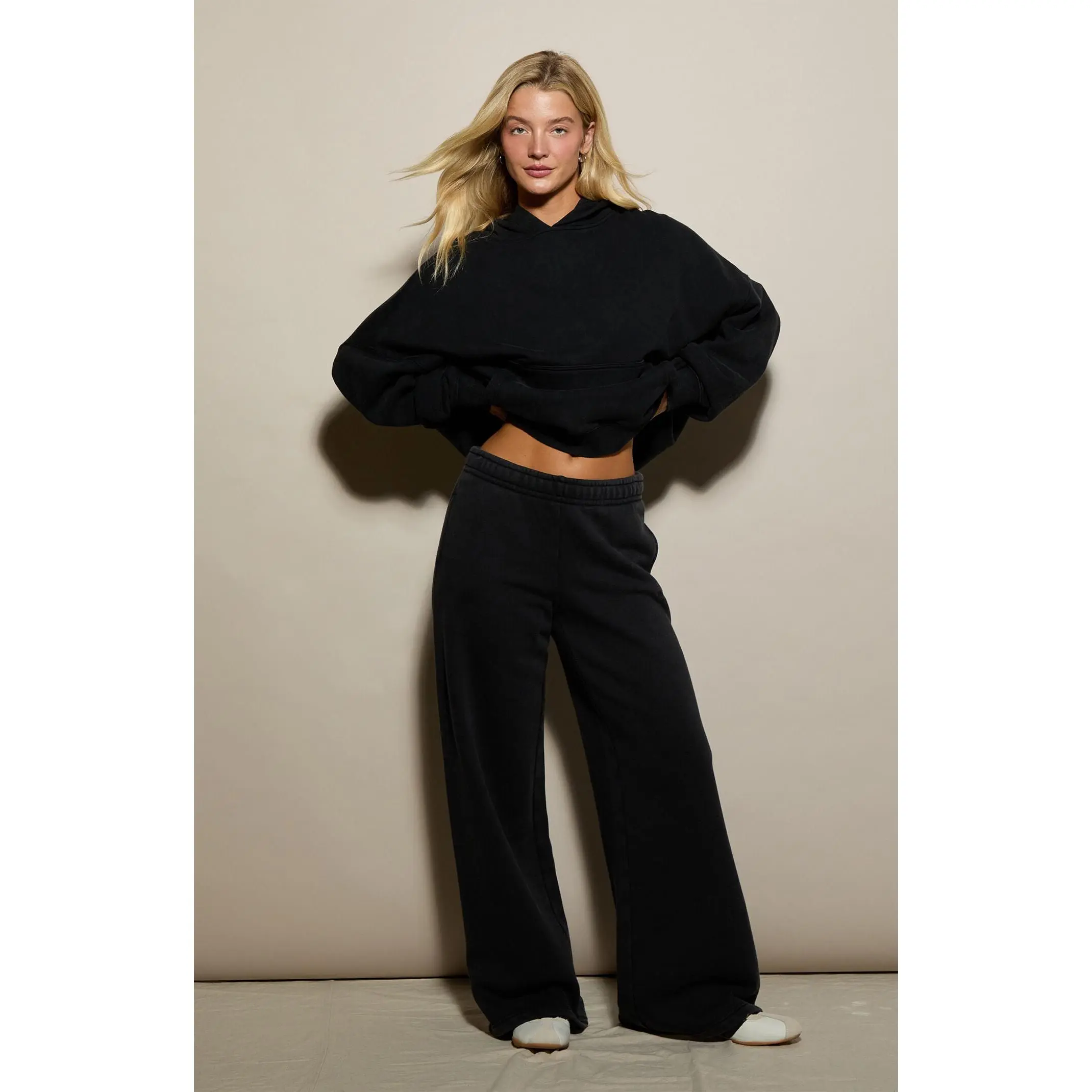 Pacsun Women's Gray Ultra Soft Fleece Baggy Sweatpants