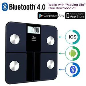 Smart Rechargeable Body Fat Scale, Digital Bathroom Scale Bluetooth for Accurate BMI Body Fat Scale Muscle Mass Composition Monitor with App, 400 lbs