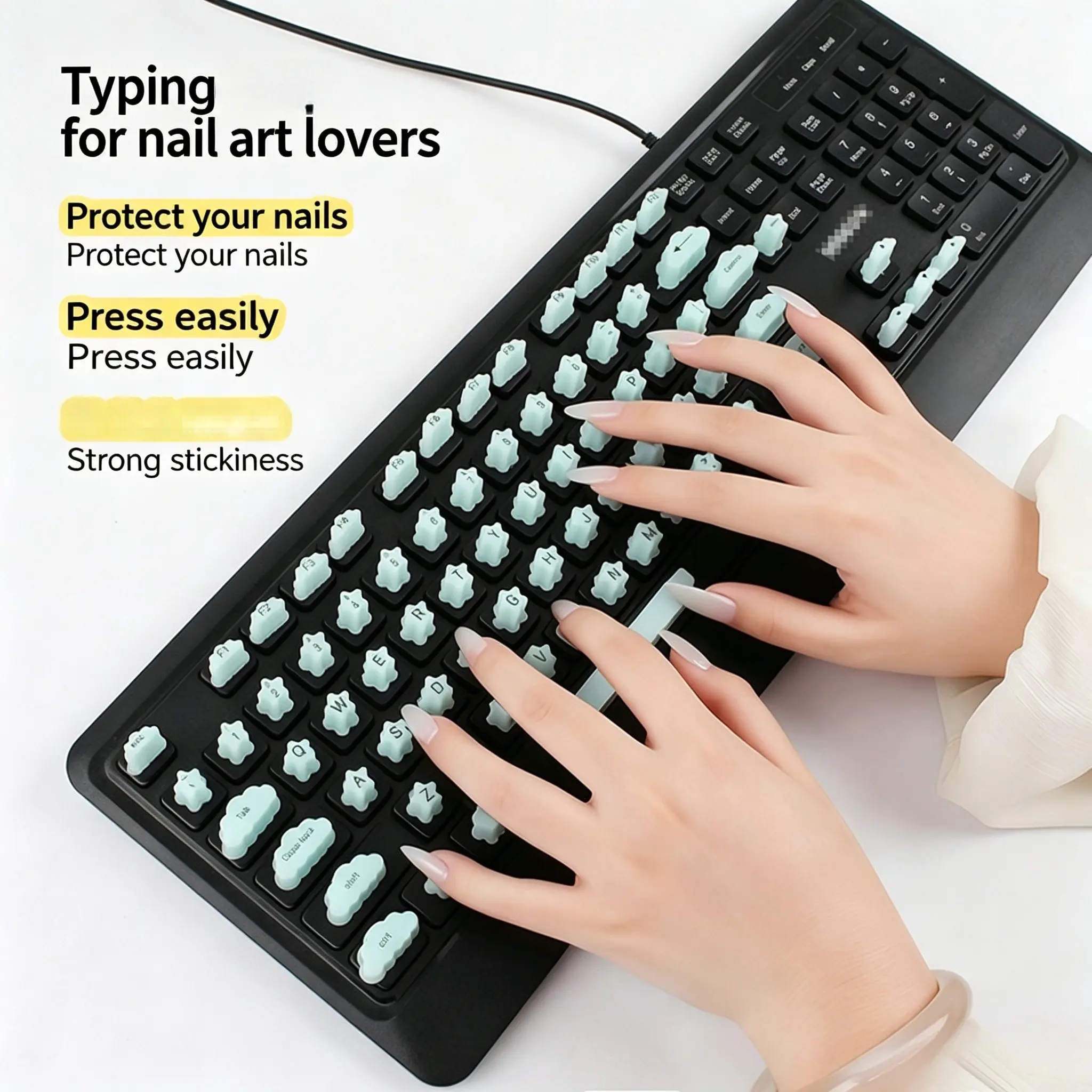 Fashion Manicure Keyboard Cover, Keyboard Skin, Anti-scratch Silicone Key Pad for Nail Lovers