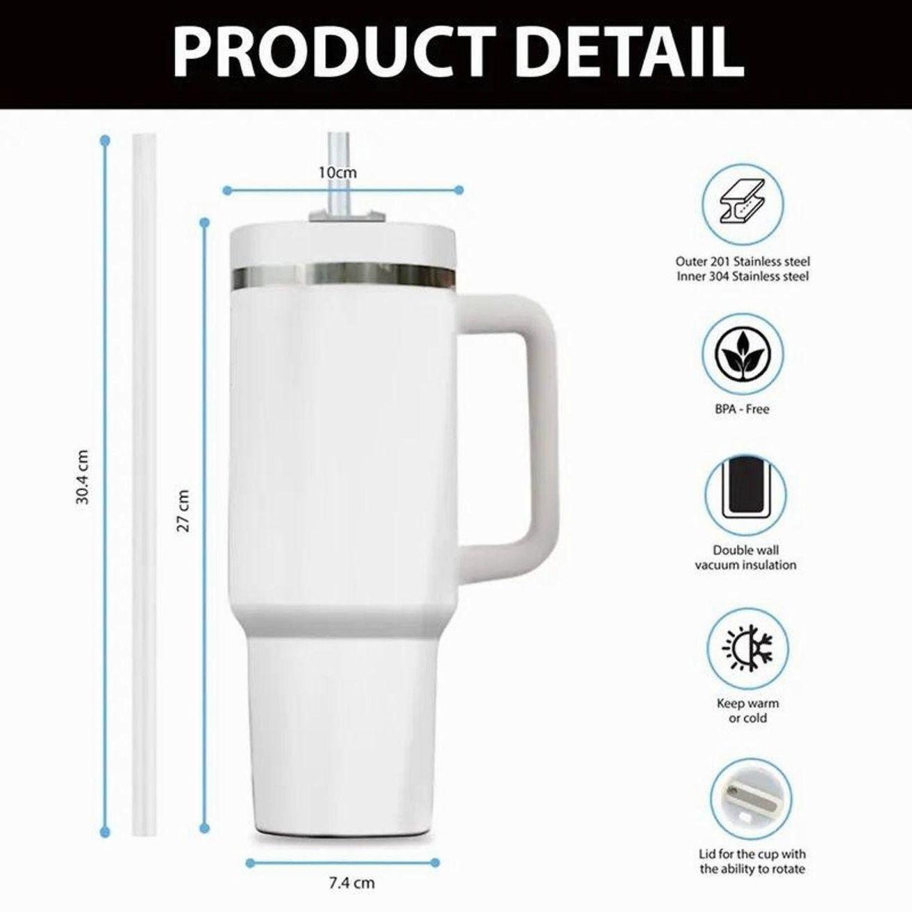 Pedro Pascal Tumbler 40oz – Pedro Pascal Coffee Cup, Celebrity Crush Gift, Gift For Fan, 40oz Tumbler With Handle