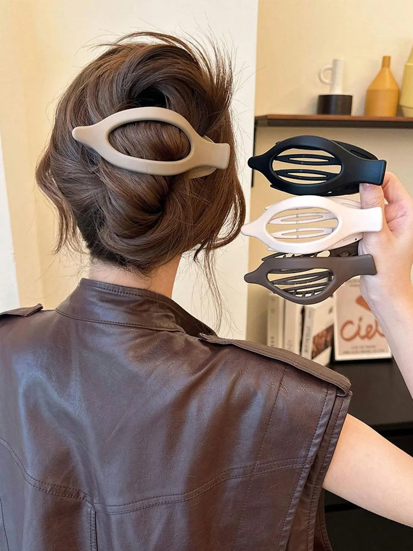 4pcs Women's 12cm Large Lightweight Plastic Hair Clips, Fashion Versatile Elegant Simple Style, Daily Outdoors Casual Party Commute