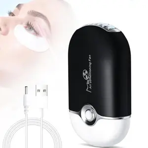 Lash Fan Mini Portable Eyelash - Handheld for Eyelash Extension Rechargeable USB C Air Cooling Blower Fan with Built in Sponge Lash Extension Application