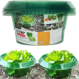 Slug Collar for Plants - Extendable Plastic Snail Fence Barrier, Garden Planter Protector for Vegetables & Flowers, Non-Toxic & Saves Water (10 PCS)