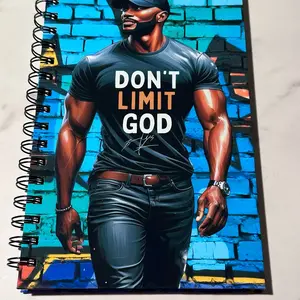 46. Don't Limit God Bible Study Notes Journal for Men - 120 Pages, Matte Finish, Hard Cover, Spiral Binding, Insightful Prompts & Thought-Provoking Questions