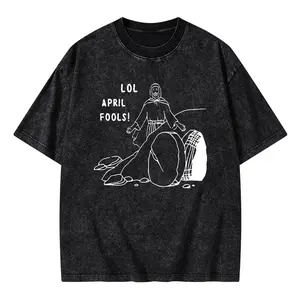LOL April Fools Christian Washed T-Shirt  Menswear Unisex GC-WTSA1743