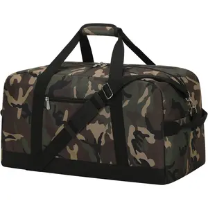21 inch Gym Bag for Men - 40L Travel Duffel Bag  Duffle Bags for  Overnight with Bottom Support (Camouflage)