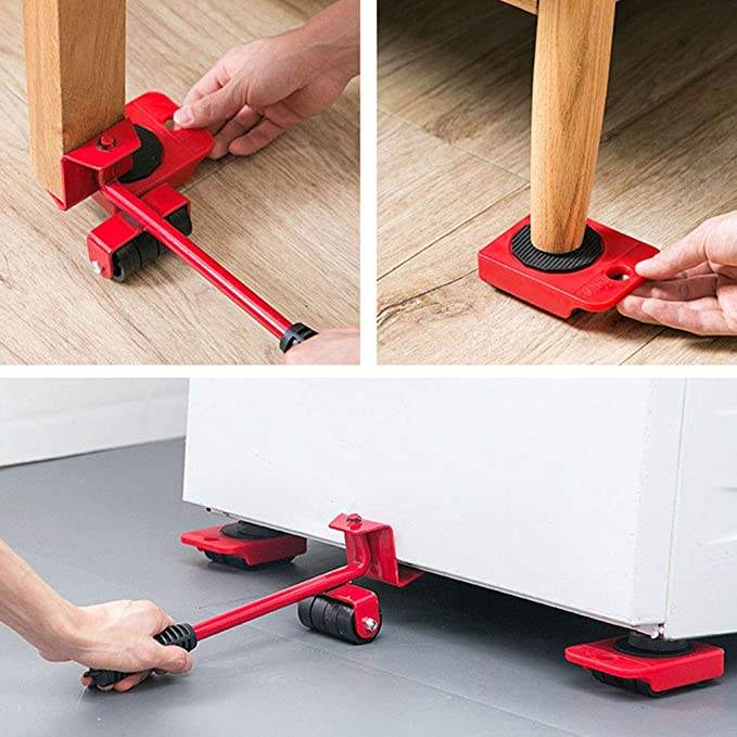 Heavy-Duty Furniture Mover Tool Set - Effortless Moving with Wheels, Sliders, and Rollers for Refrigerators, Wardrobes, and Sofas - Labor-Saving, Durable, and Easy-to-Use Solution for Home and Office Relocation
