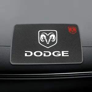 1/2Pcs PVC Car Anti-Slip Mat Car Dashboard Non-Slip Mat Phone Holder Pad Auto Interior Multi-Function Storage Pad For Dodge Ram 1500 SRT SXT Challenger Durango Charger Grand Caravan Dart Journey Avenger Nitro Neon Accessories