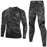 Muezna Men's 2-Piece Lightweight Thermal Underwear Set - Athletic Long Sleeve Top & Pants, Soft Fleece Lined Activewear, Antistatic Breathable Underclothes, Stretchy Sporty Base Layer for Gym