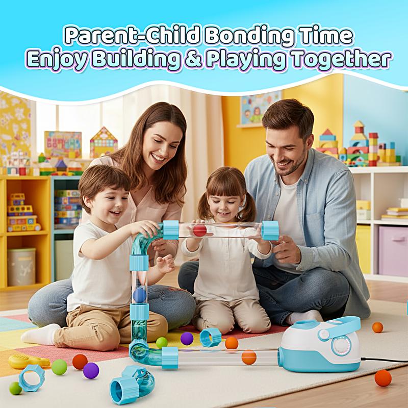 Air-Powered STEM Building Toys - Rechargeable & Play While Charging Kids Toys STEM Toys for 3+ Year Old, Birthday for Kids