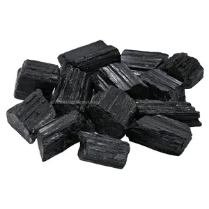 Black Tourmaline Crystals Rough Stone in Bulk 1 2lb Regular Pieces Turmalina Negra Piedra Originales Large Black Tourmaline Crystal Healing Stones for Protection Do it Yourself Crafts Making