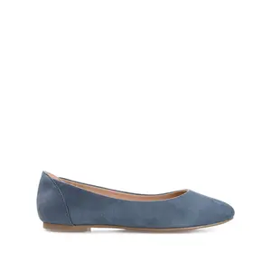 KAVN FAUX SUEDE FLATS IN WIDE - Blue